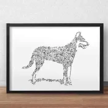 DrawInside Beauceron affiche A3 chien berger