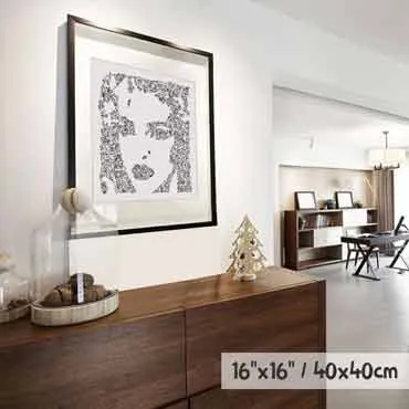 DrawInside Madonna affiche 30x30 cm signée