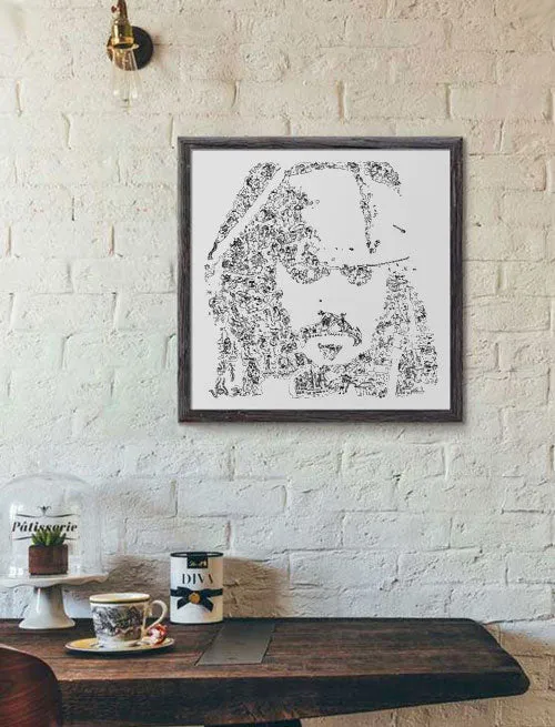 DrawInside Captain Jack Sparrow affiche 30x30 cm pirate