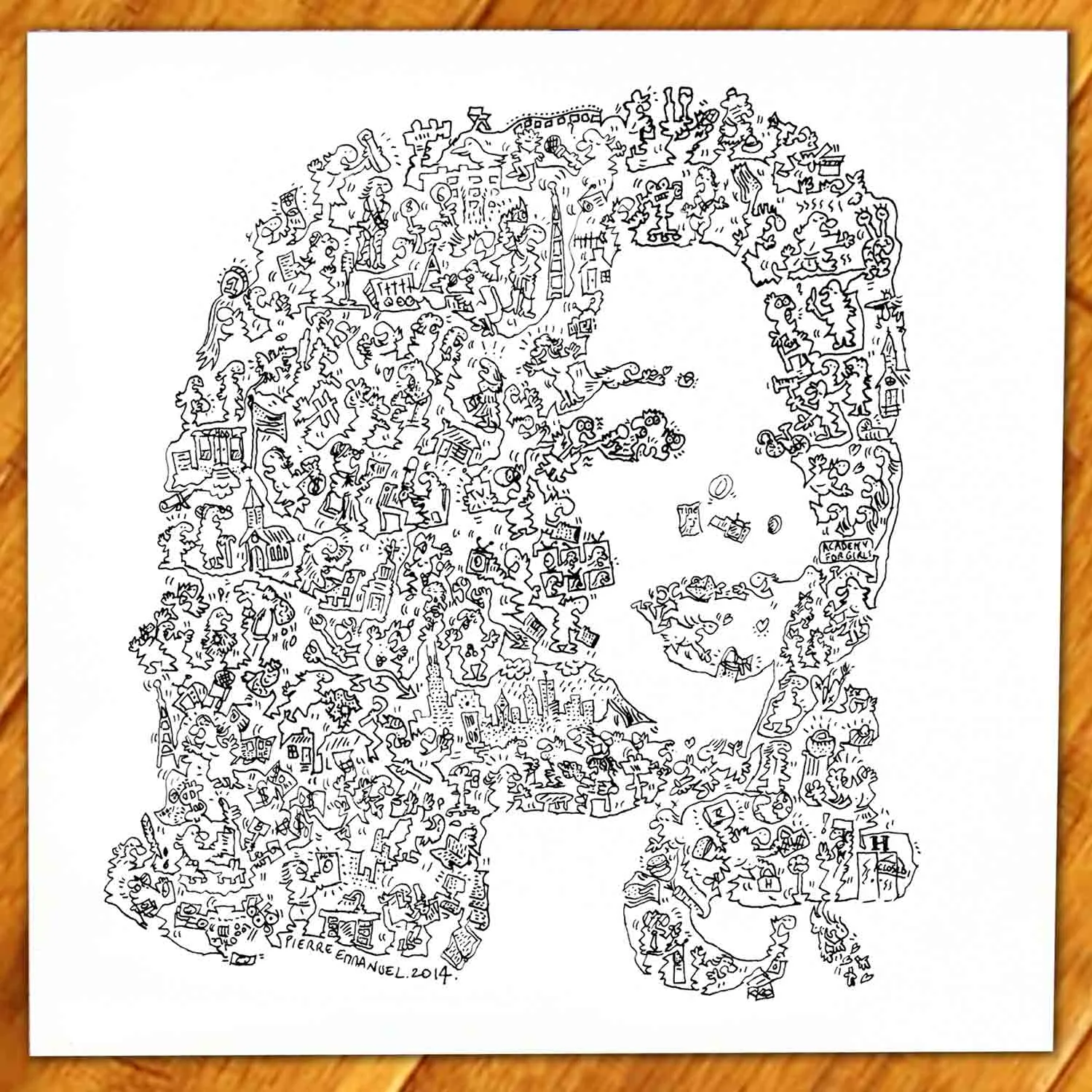 DrawInside Oprah Winfrey affiche 20x20 femme TV