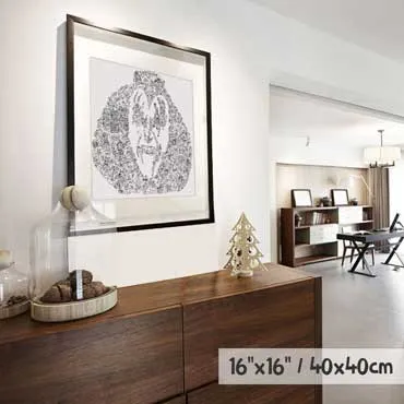 DrawInside Gene Simmons KISS Demon affiche 20x20 cm signée