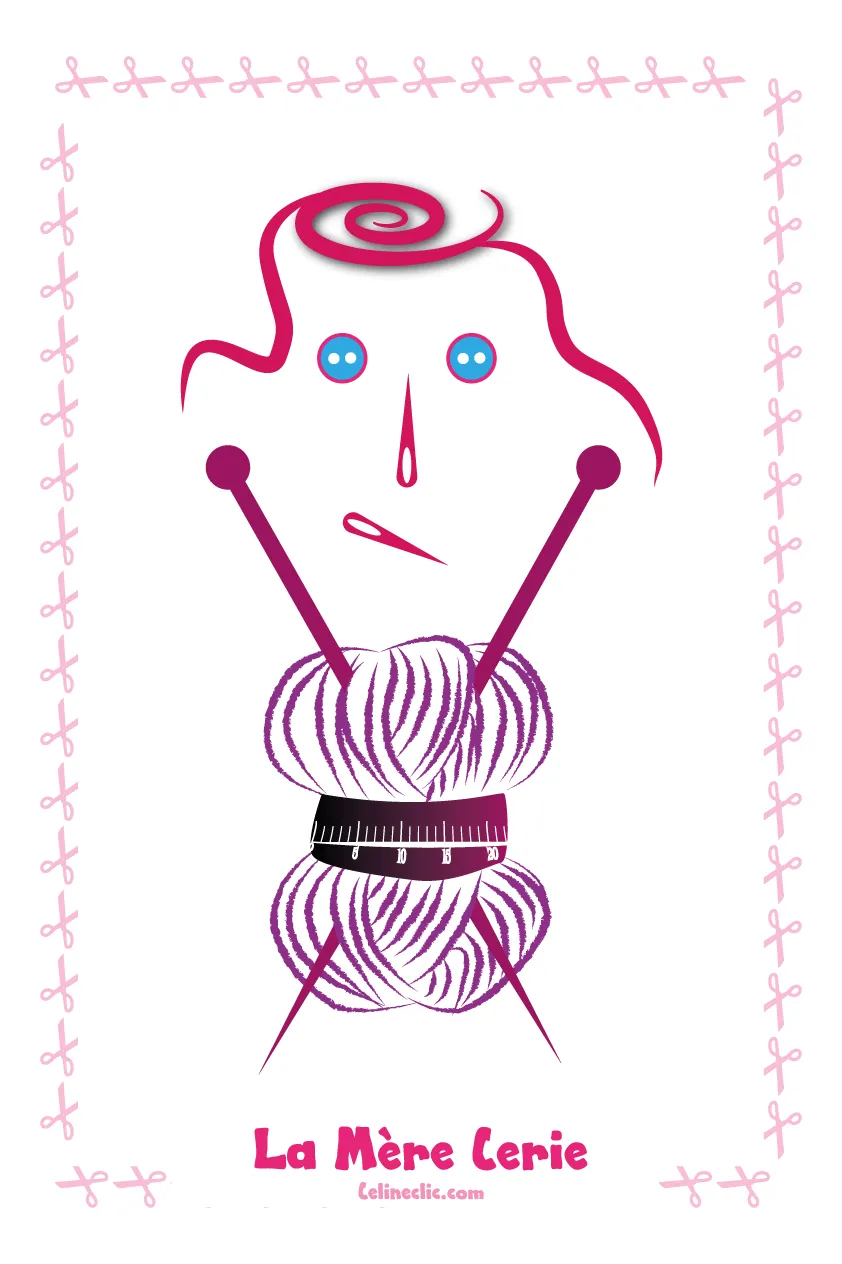 Celineclic And Create La Mère Cerie affiche 20x30 couture
