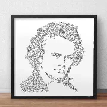 DrawInside Beethoven affiche 30x30 cm papier mat
