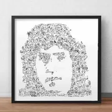 DrawInside Roger Daltrey The Who affiche 30x30 cm chanteur