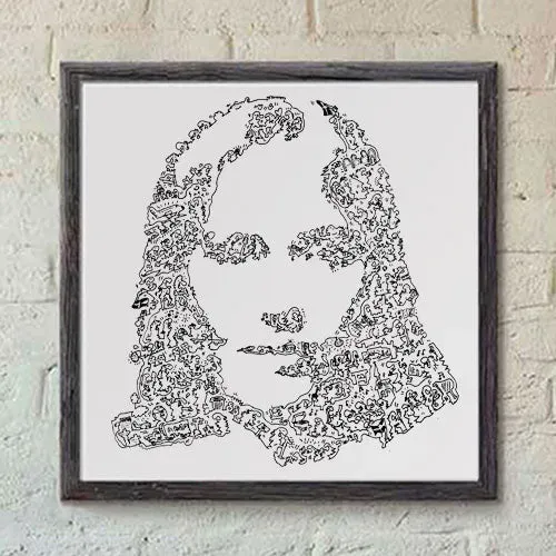 DrawInside Agnetha Fältskog ABBA affiche 20x20 cm