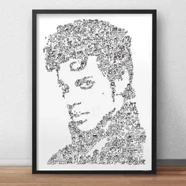 DrawInside Prince affiche A4 21x30 cm musique