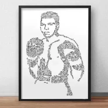 DrawInside Muhammad Ali affiche A4 21x30 cm boxe