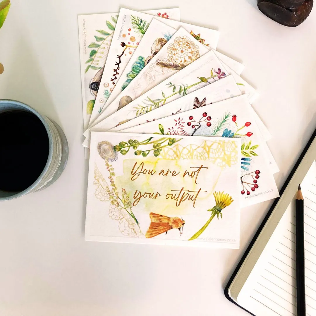 Helena Perry cartes postales bien-être lot de 8 mantras