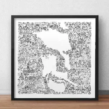 DrawInside Samuel Beckett affiche 30x30 cm signée