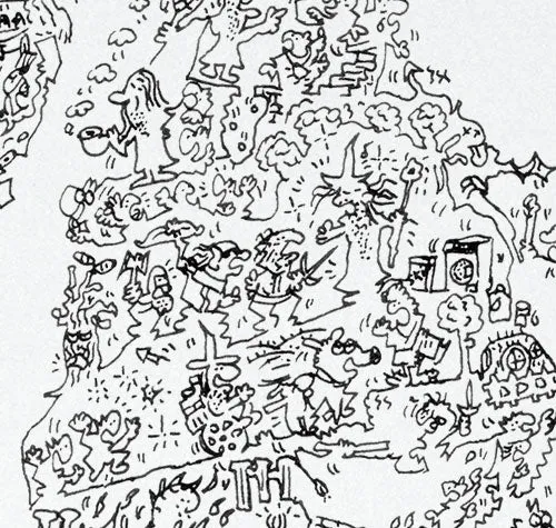 DrawInside Gandalf affiche 30x30 cm carrée papier mat