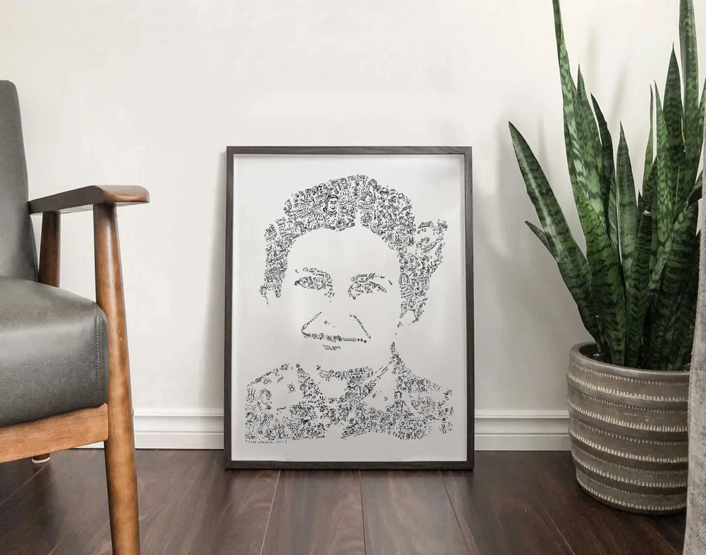 DrawInside Simone Veil affiche A4 portrait femme