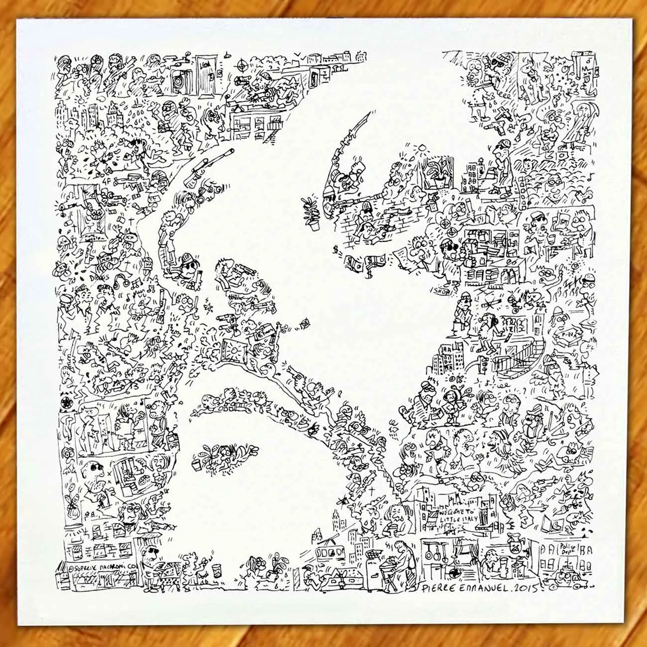 DrawInside Leon Professional affiche 30x30 cm lait hitman