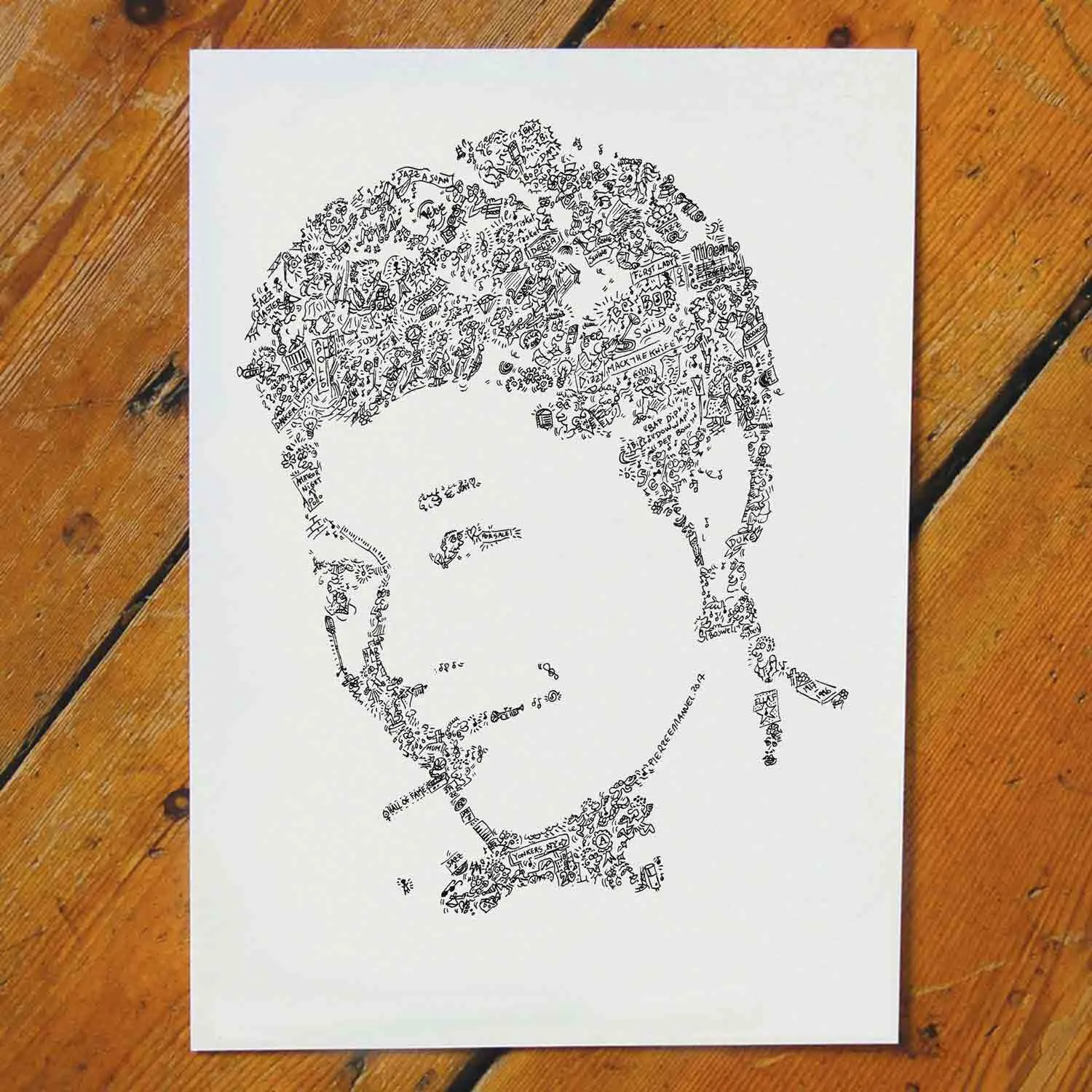 DrawInside Ella Fitzgerald affiche A4 21x30 cm jazz