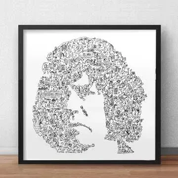 DrawInside Gary Moore affiche 30x30 cm rock