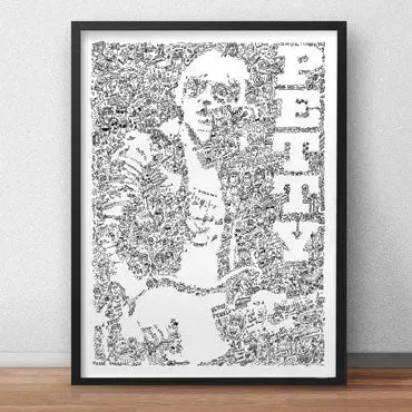 DrawInside Tom Petty affiche A4 rock Heartbreakers