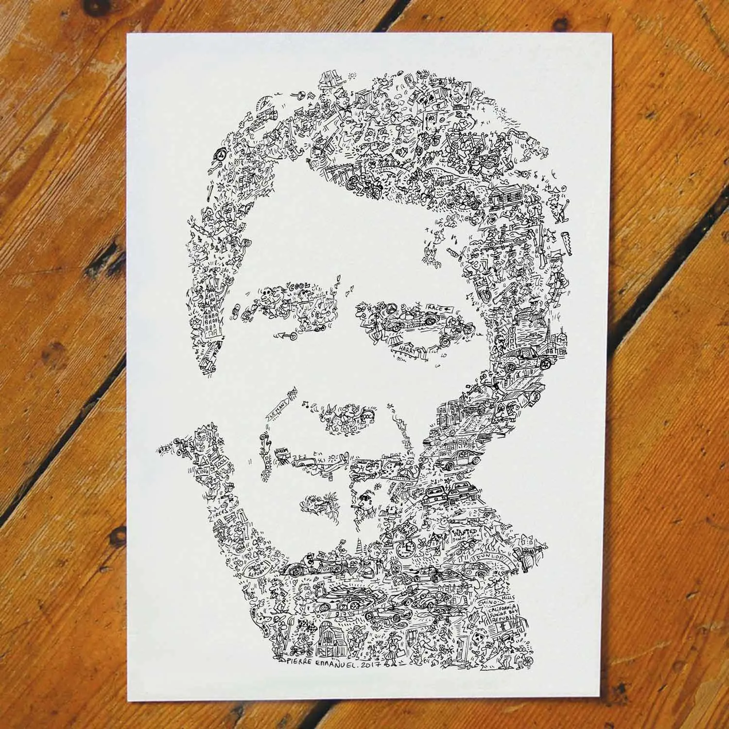 DrawInside Steve McQueen affiche A4 21x30 cm cinéma