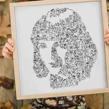 DrawInside Uma Thurman affiche 20x20 cm film
