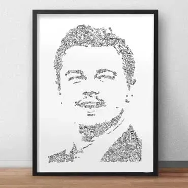 DrawInside DiCaprio affiche 20x20 cm cinéma Titanic