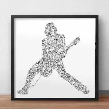 DrawInside Johnny Ramone affiche 20x20 cm punk