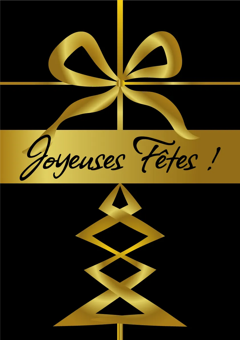 Celineclic And Create Joyeuses Fêtes affiche 20x30 noir et or