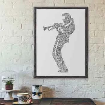 DrawInside Miles Davis affiche A4 21x30 cm jazz