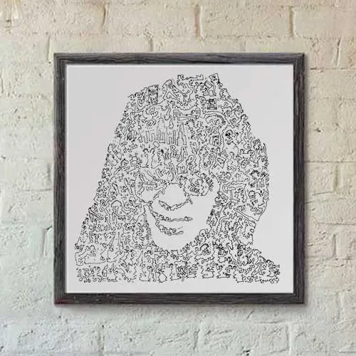 DrawInside Joey Ramone affiche 20x20 cm édition limitée
