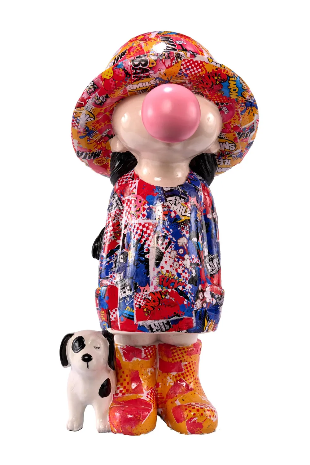 Lacorne Decoration STA/16 Girl Dog Bubble statue 82 cm