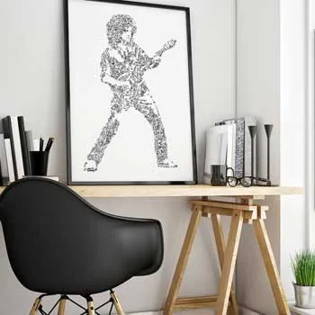 DrawInside Brian May affiche A4 21x30 cm Queen