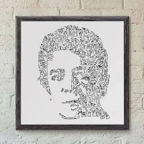 DrawInside Lou Reed affiche 30x30 cm rock underground