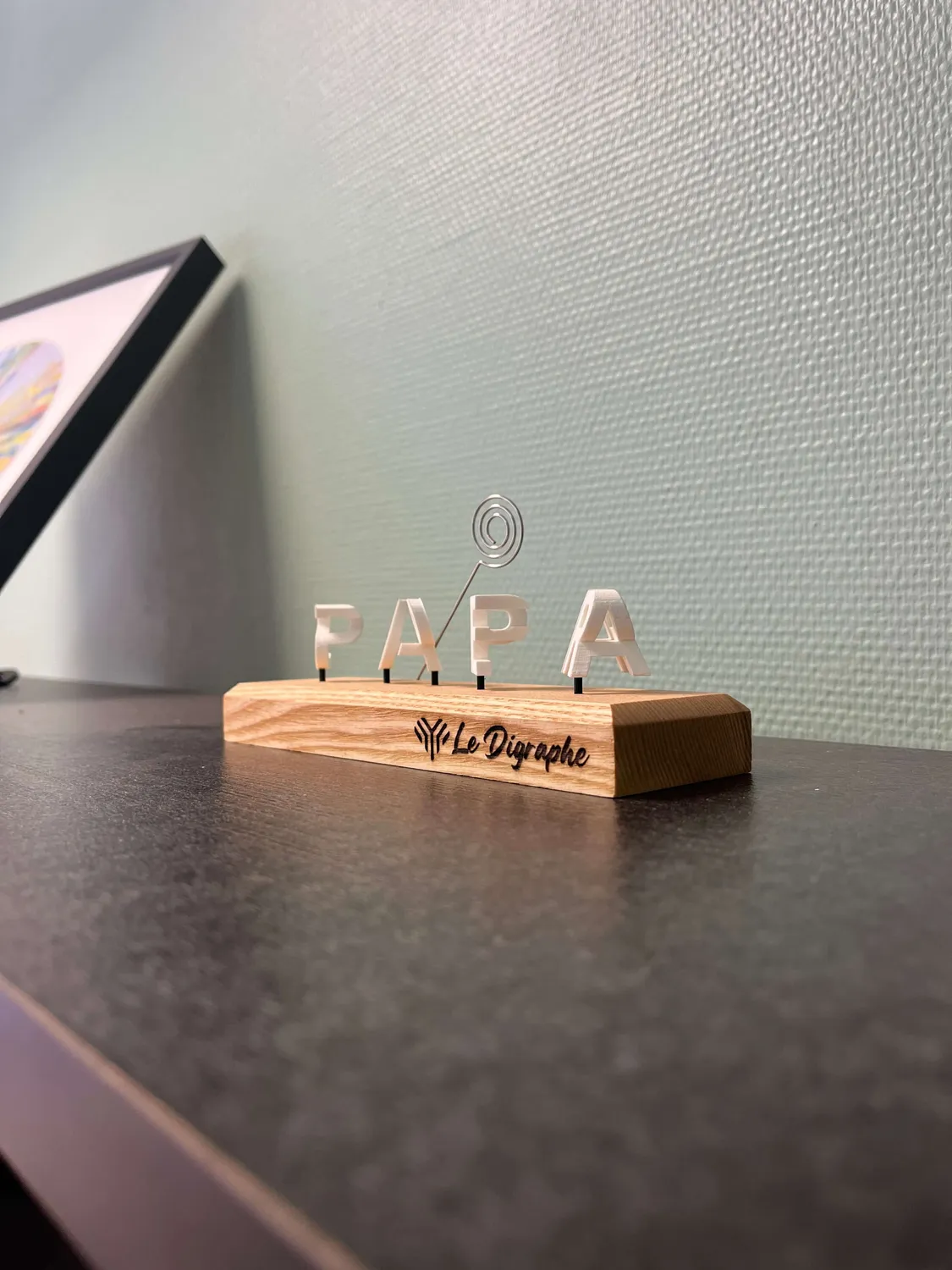 Le Digraphe Super-Papa tableau famille prénoms personnalisé