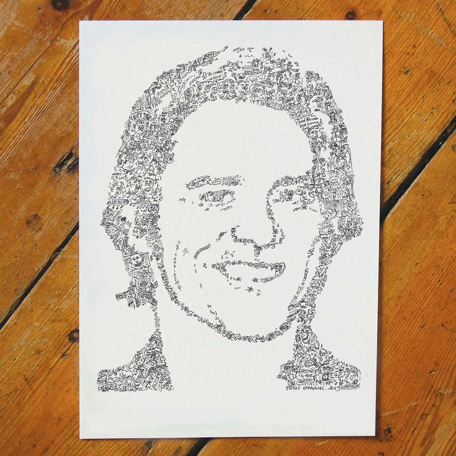 DrawInside Jim Carrey affiche A4 21x30 cm papier mat
