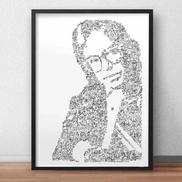 DrawInside Jeff Porcaro affiche A4 21x30 cm batteur