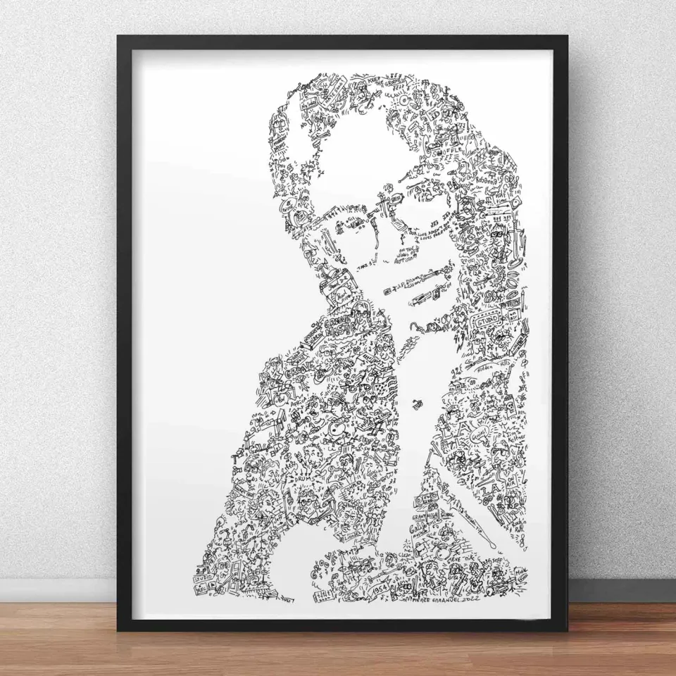 DrawInside Jeff Porcaro affiche A4 21x30 cm batteur