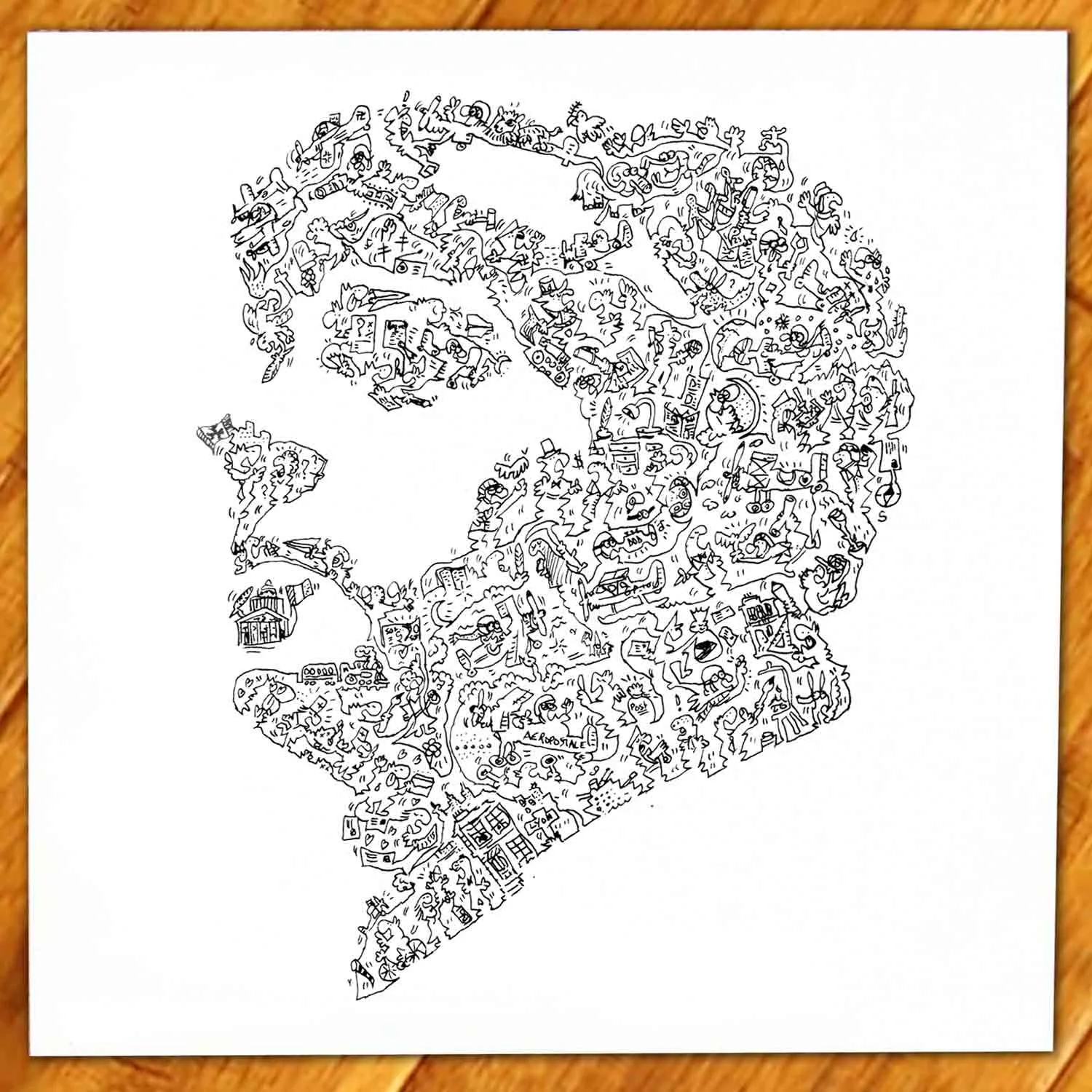 DrawInside Saint-Exupéry affiche 30x30 Petit Prince