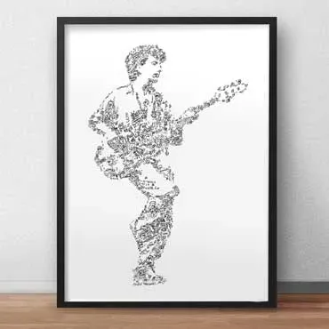 DrawInside John Deacon Queen affiche A4 21x30 cm bassiste