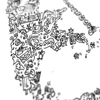 DrawInside Sigmund Freud affiche A4 psychanalyse