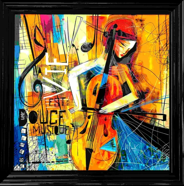 Lacorne Décoration Douce Musique 241008 tableau 80x80 poétique
