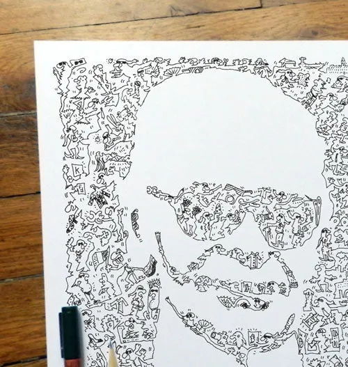 DrawInside Karl Lagerfeld affiche 30x30 cm mode