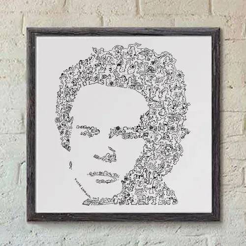 DrawInside Art Garfunkel affiche 30x30 cm duo Simon