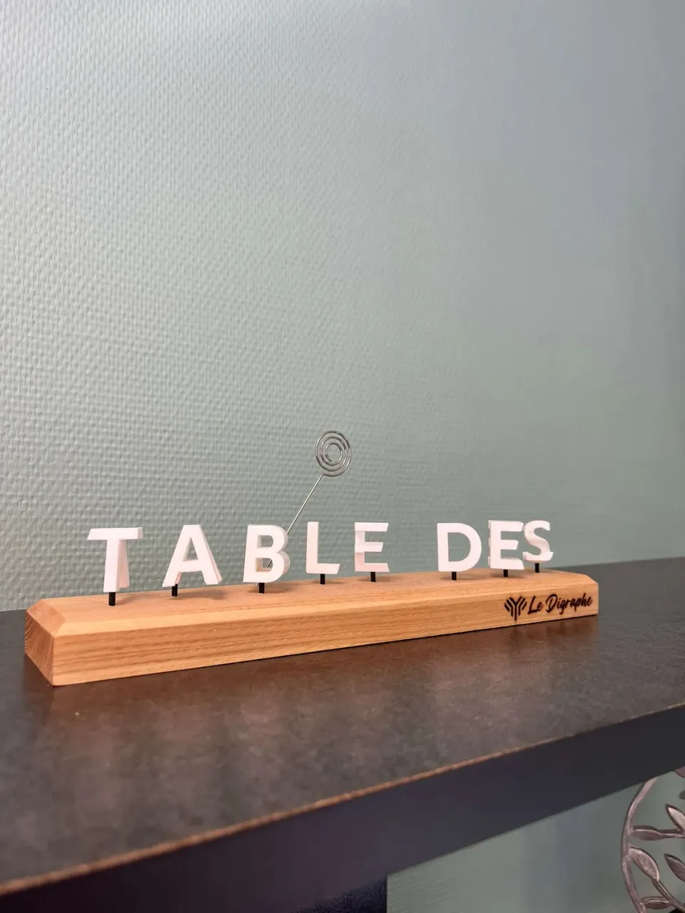 Le Digraphe Table des Mariés porte-photo mariage à poser