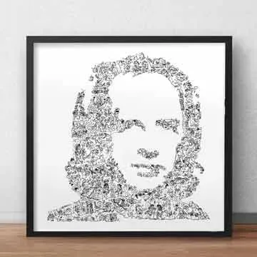 DrawInside Brad Whitford affiche 30x30 guitariste Aerosmith