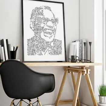 DrawInside Ray Charles affiche A4 21x30 cm soul
