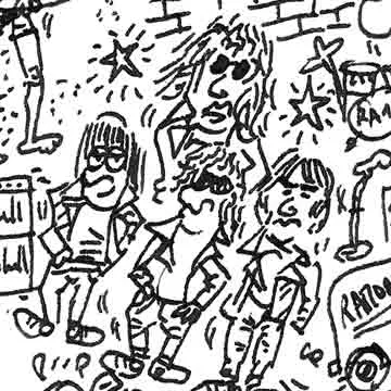 DrawInside Joey Ramone Ramones affiche A4 punk