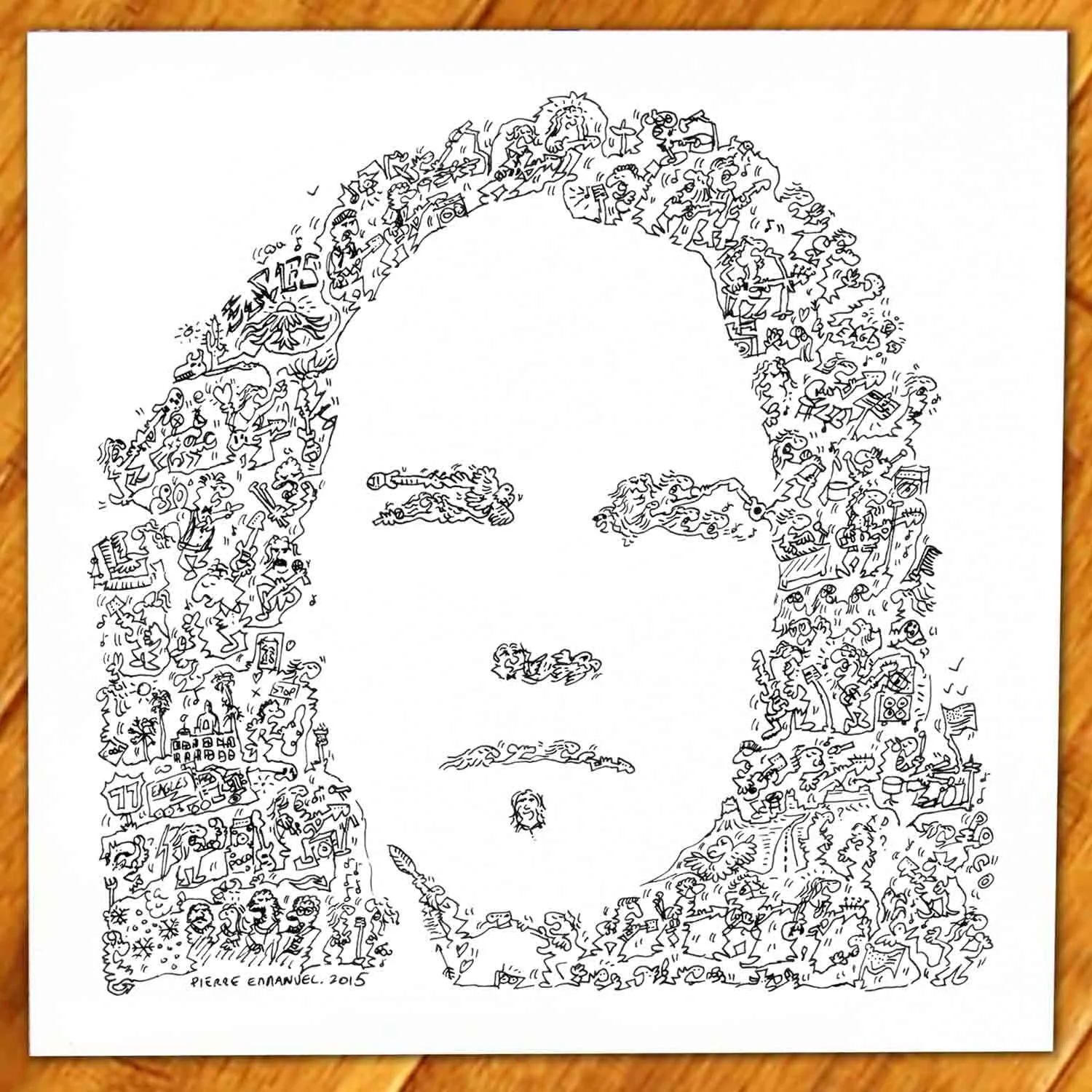 DrawInside Eagles Schmit affiche 30x30 cm carrée mat