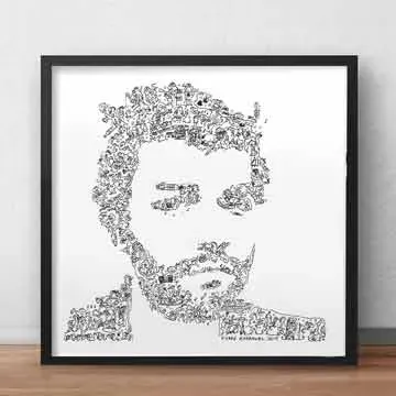 DrawInside Chris Wolstenholme Muse affiche 30x30 cm papier mat
