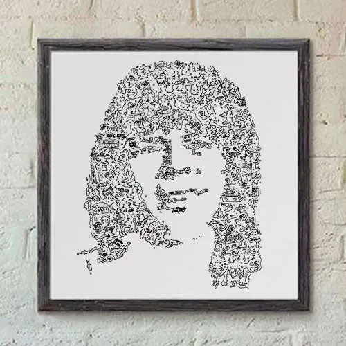 DrawInside Björn Ulvaeus affiche 20x20 cm ABBA