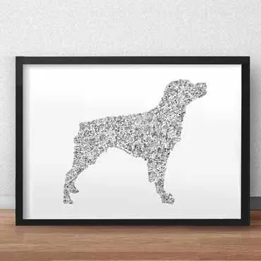 DrawInside Epagneul Breton affiche A3 30x42 cm chasse
