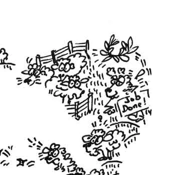 DrawInside Pumi affiche A4 chien hongrois