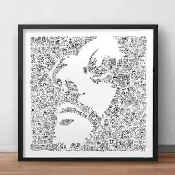 DrawInside Leon Professional affiche 30x30 cm lait hitman