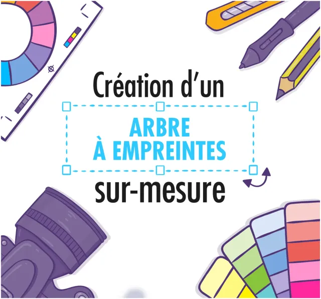 Papeterie Créative Arbre à empreintes sur-mesure prénom